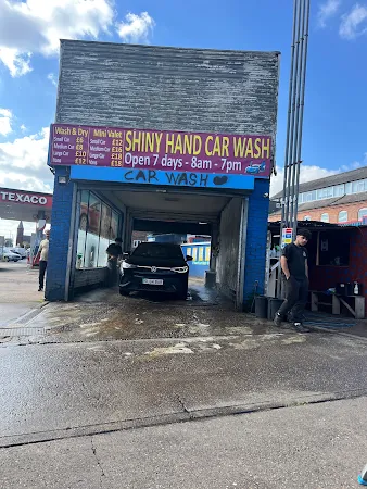 Shiny hand car wash