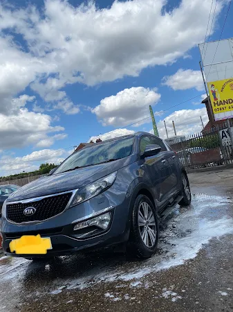 Soapy suds hand car wash