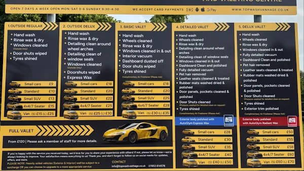 Top wash and car wash Ltd