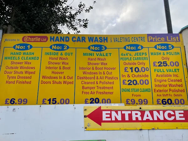 Charlie hand car wash ltd Crawley